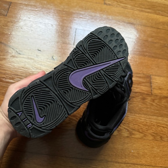 Kids Nike Air More Uptempo 'Black Action Grape' - Picture 8 of 9